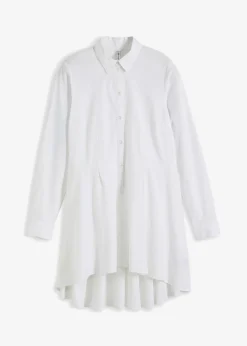 Blusa larga con volante Mujer Camisas Y Blusas