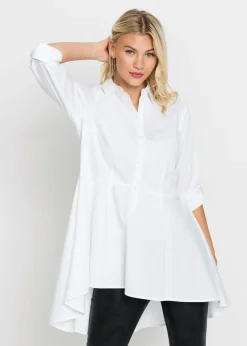Blusa larga con volante Mujer Camisas Y Blusas