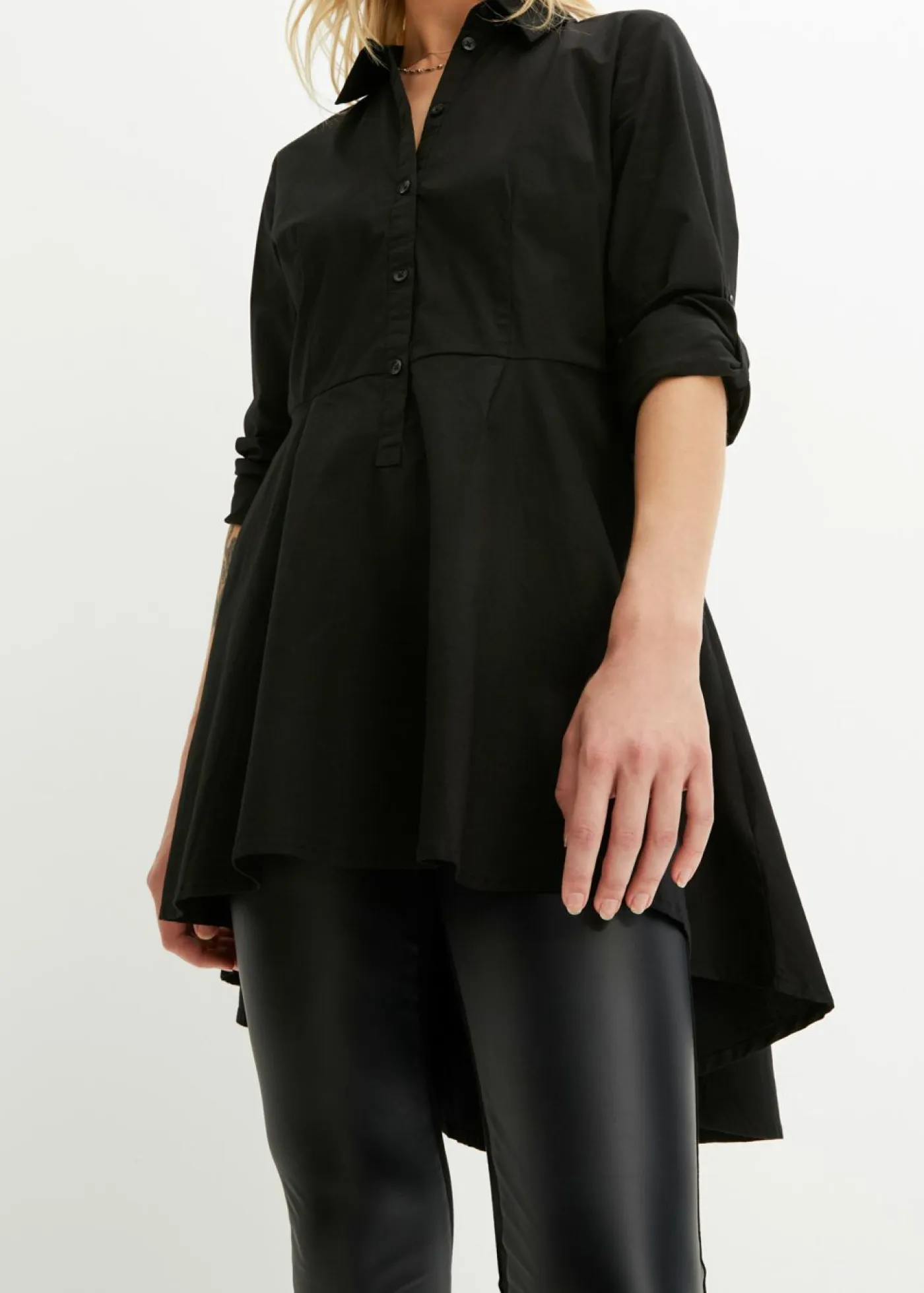 Online Blusa larga con volante Mujer Camisas Y Blusas