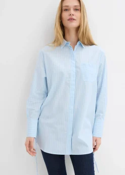 Clearance Blusa larga de algodón puro Mujer Camisas Y Blusas