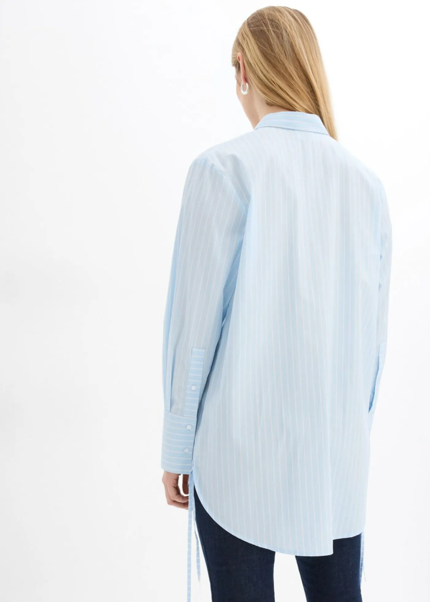 Clearance Blusa larga de algodón puro Mujer Camisas Y Blusas