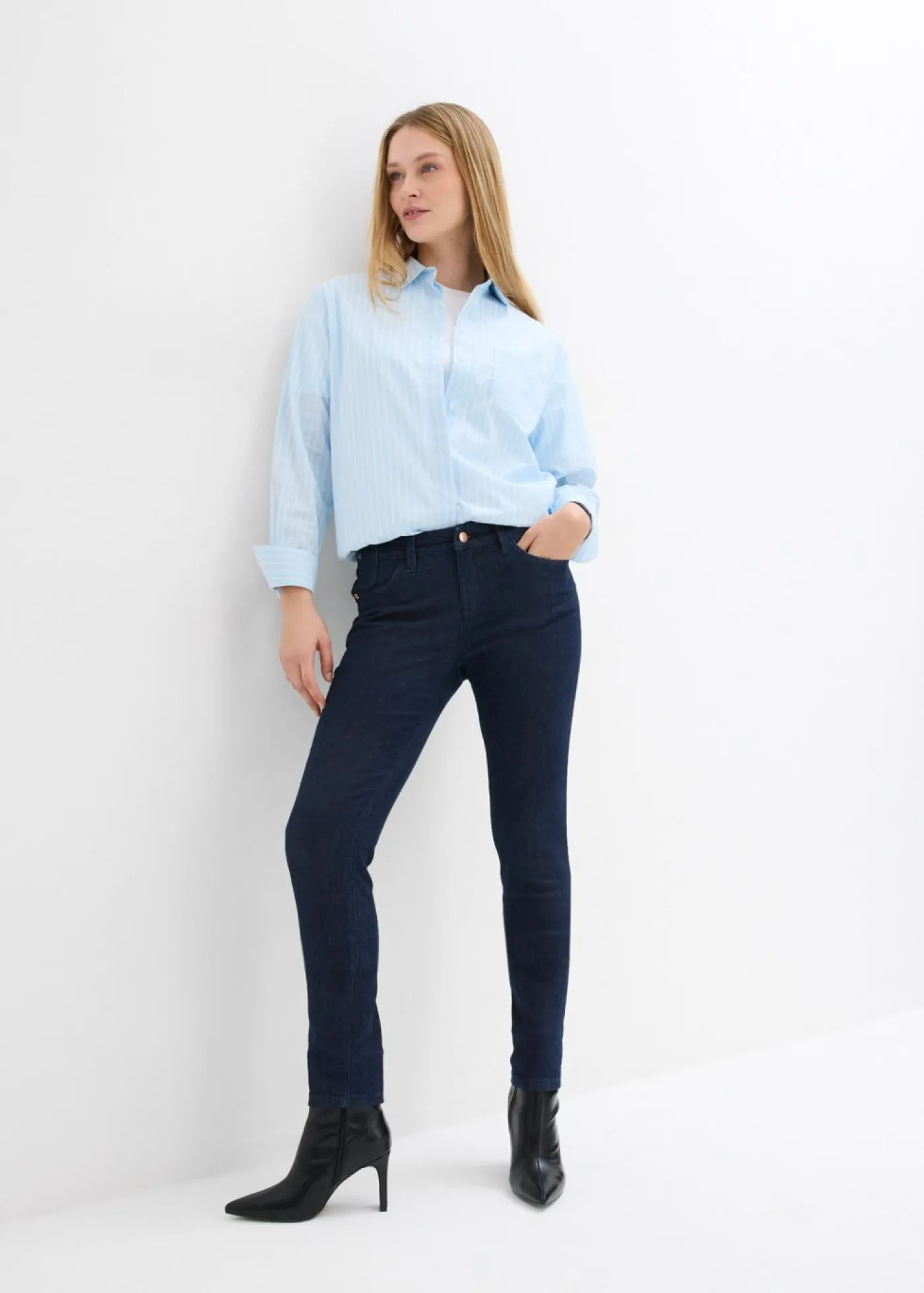 Clearance Blusa larga de algodón puro Mujer Camisas Y Blusas