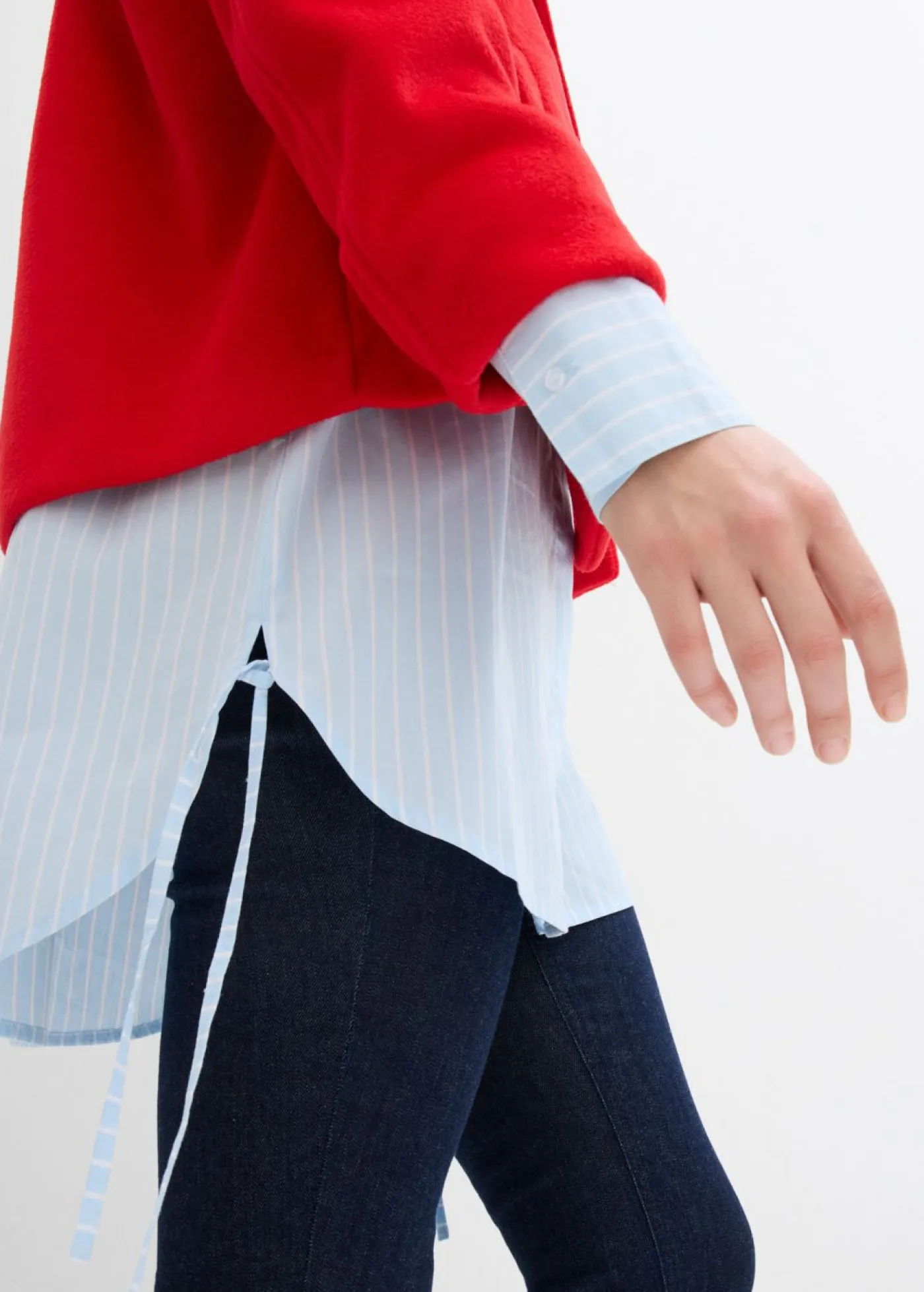 Clearance Blusa larga de algodón puro Mujer Camisas Y Blusas