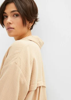 New Blusa larga de muselina con corte holgado Mujer Camisas Y Blusas|Novedades