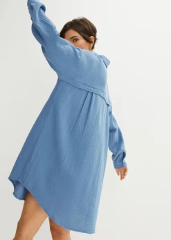 Outlet Blusa larga de muselina con corte holgado Mujer Camisas Y Blusas|Novedades