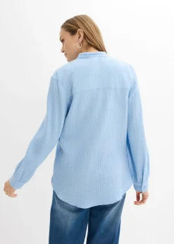 Hot Blusa larga de muselina ligera Mujer Camisas Y Blusas|Novedades
