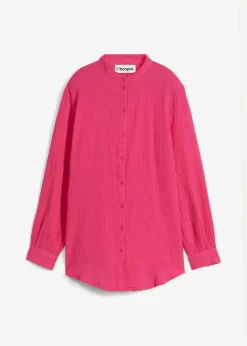 Hot Blusa larga de muselina ligera Mujer Camisas Y Blusas|Novedades