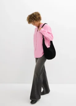 Best Blusa larga de muselina ligera Mujer Camisas Y Blusas|Novedades