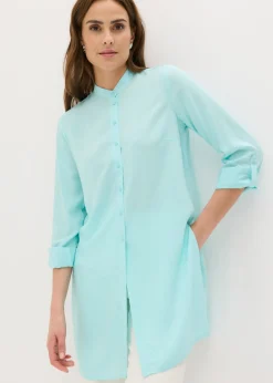 Outlet Blusa larga de viscosa Mujer Camisas Y Blusas