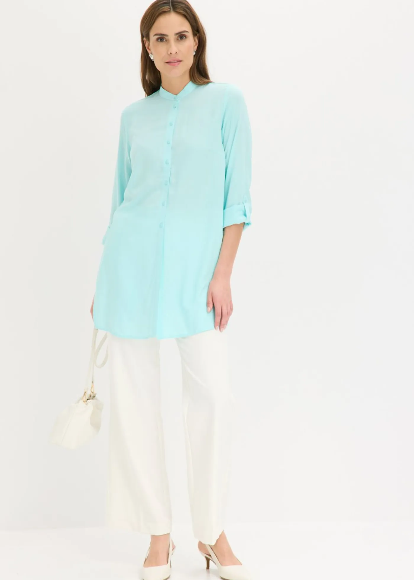 Best Blusa larga de viscosa Mujer Camisas Y Blusas