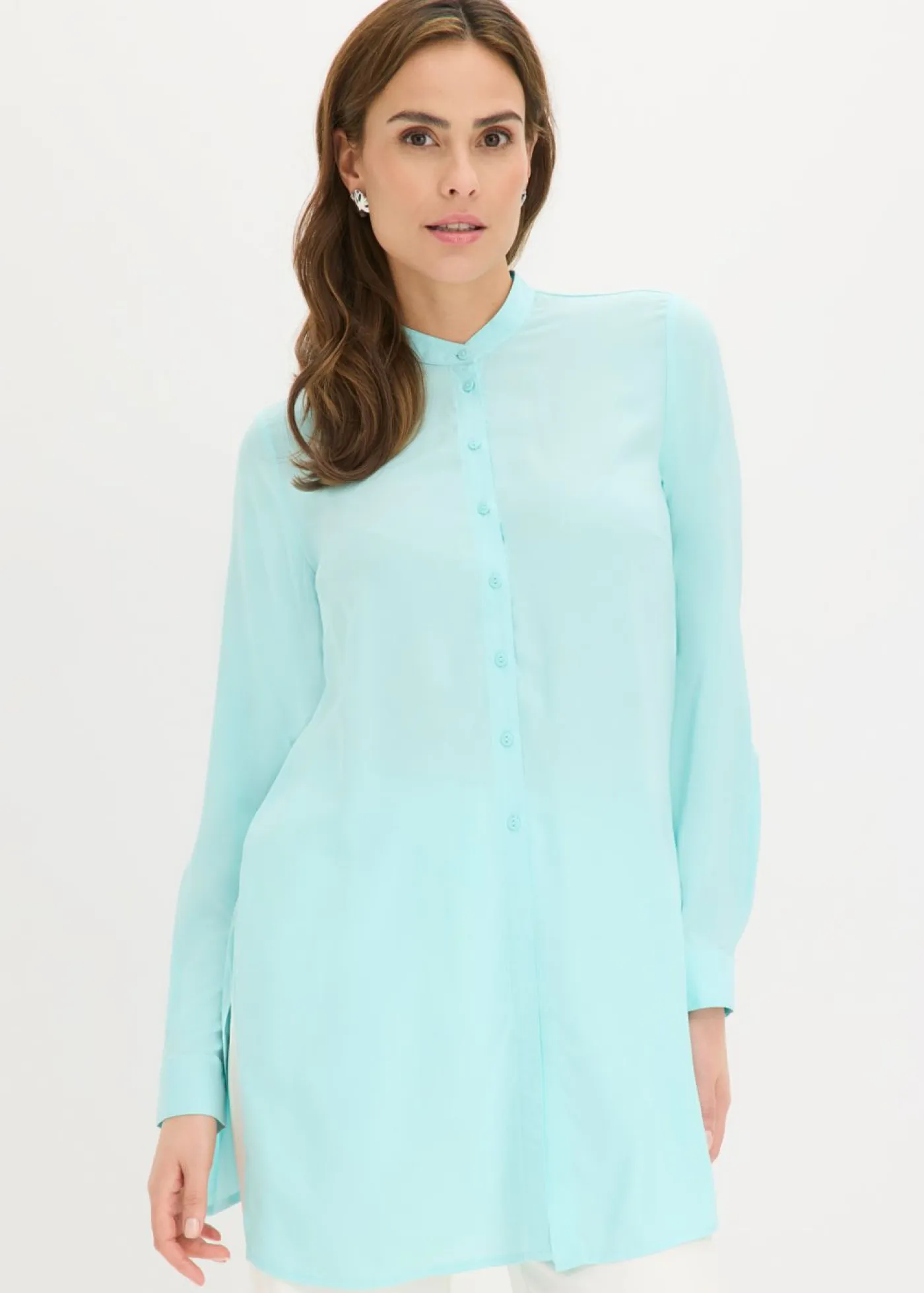 Best Blusa larga de viscosa Mujer Camisas Y Blusas