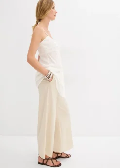 Blusa larga de viscosa fluida Mujer Camisas Y Blusas