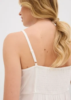 Blusa larga de viscosa fluida Mujer Camisas Y Blusas