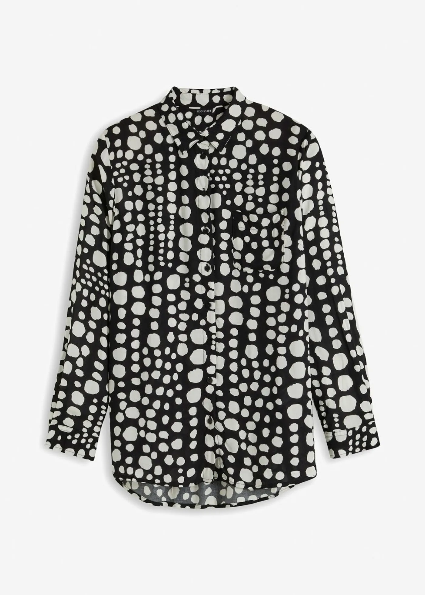Best Blusa larga estampada de viscosa fluida Mujer Camisas Y Blusas