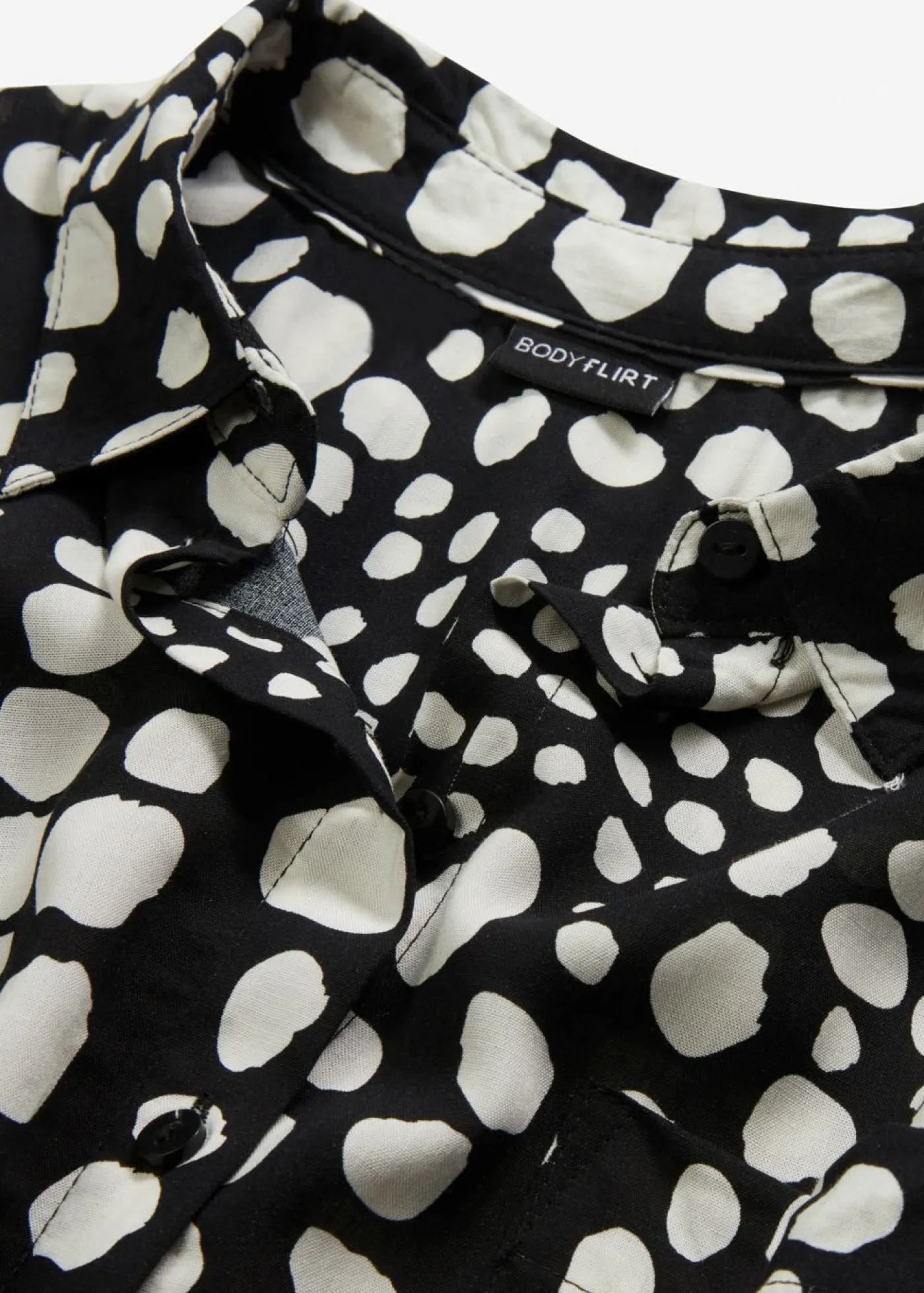 Best Blusa larga estampada de viscosa fluida Mujer Camisas Y Blusas