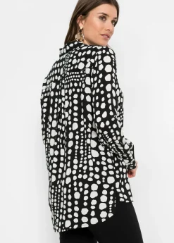 Best Blusa larga estampada de viscosa fluida Mujer Camisas Y Blusas