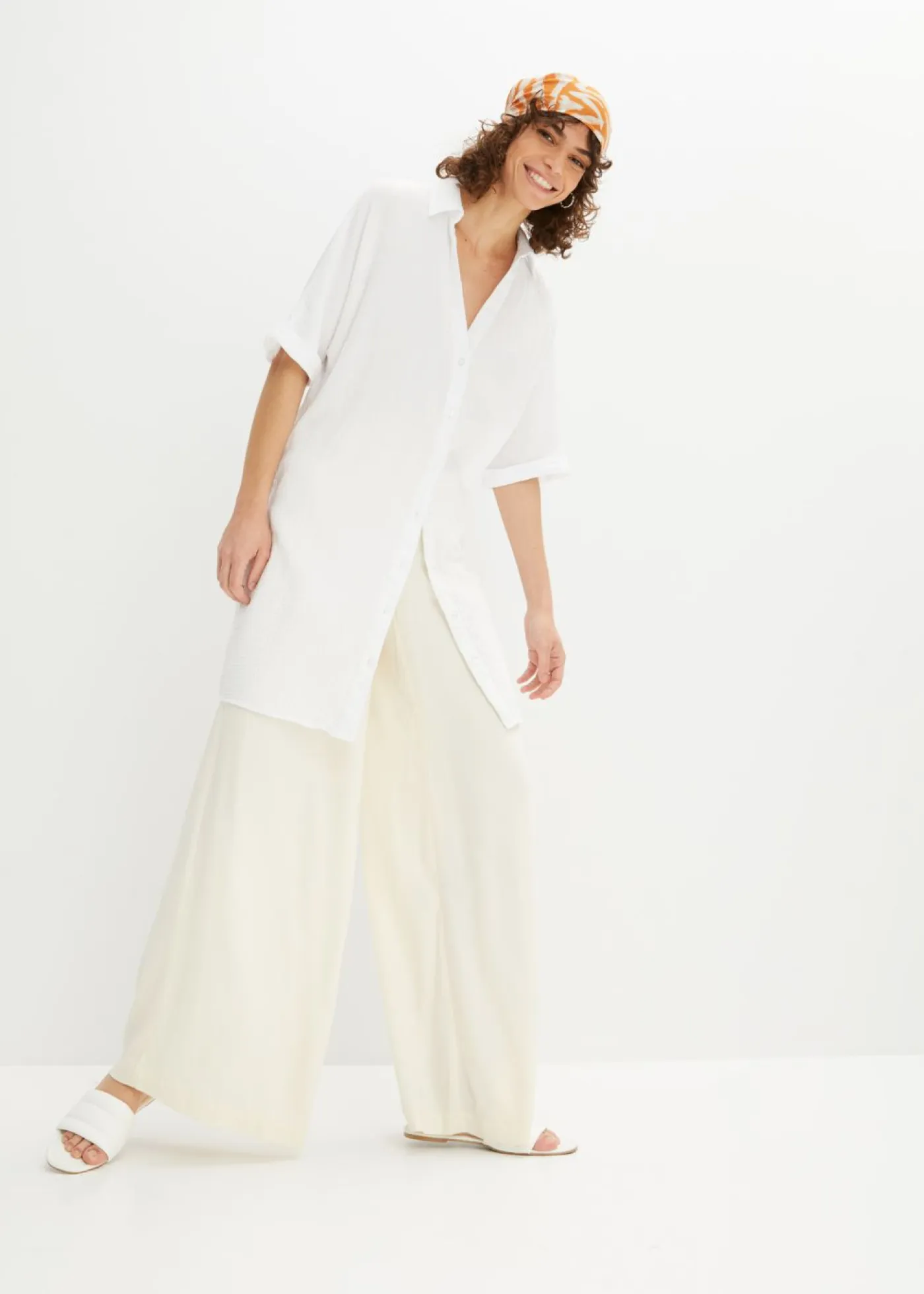 Best Blusa larga holgada de muselina suave Mujer Camisas Y Blusas|Novedades