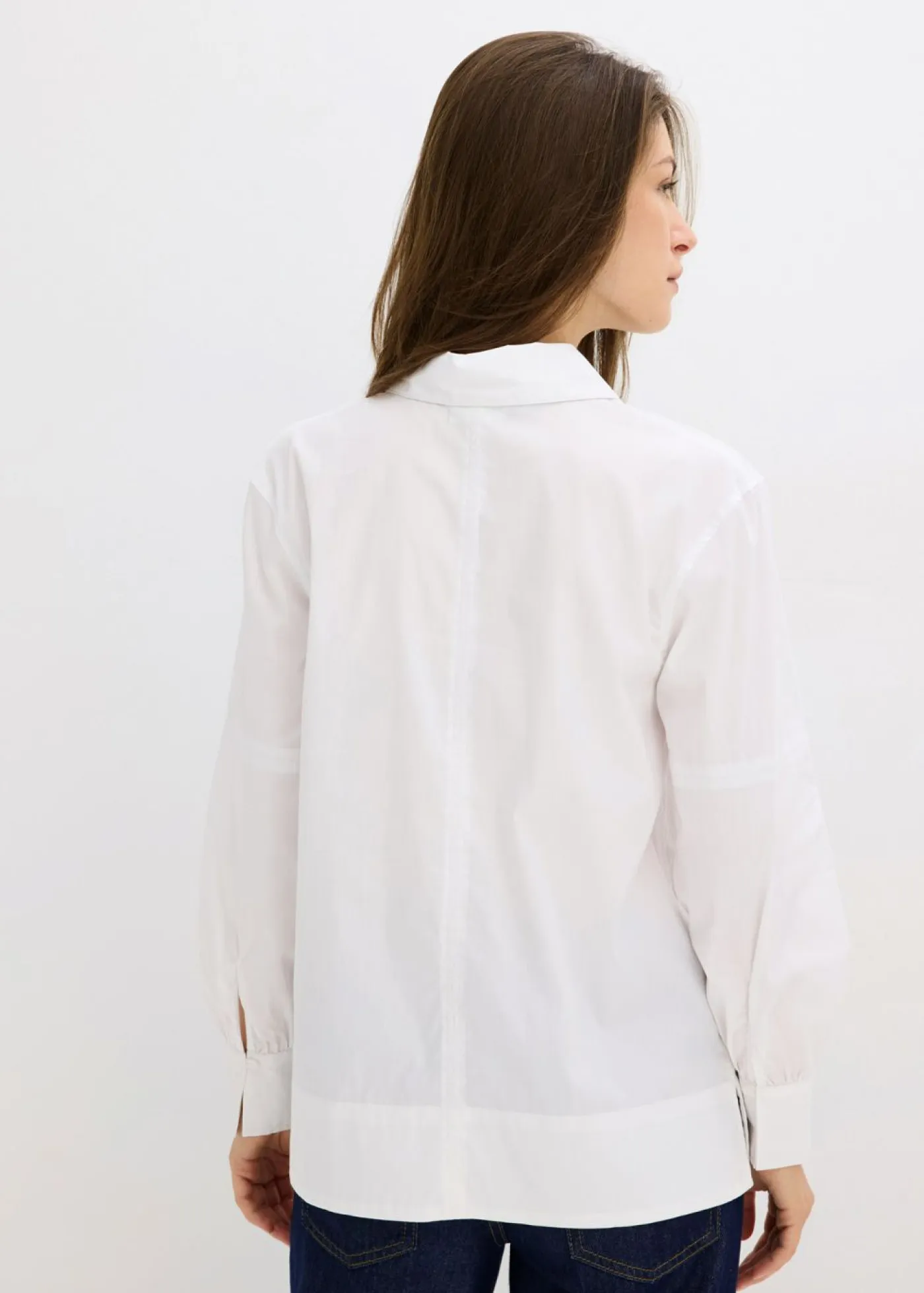 Outlet Blusa oversize con mangas voluminosas Mujer Esenciales|Camisas Y Blusas