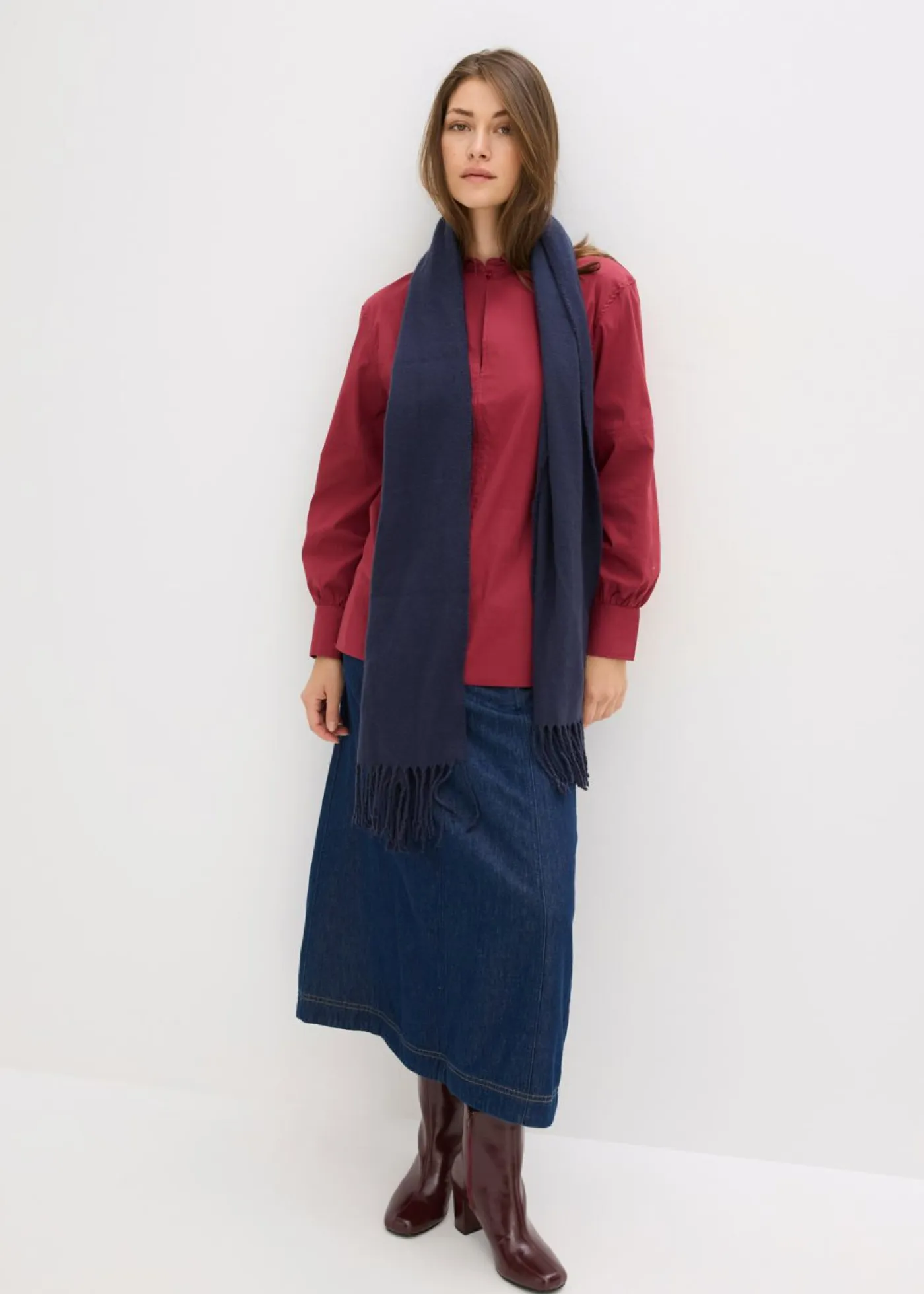 Clearance Blusa oversize con mangas voluminosas Mujer Esenciales|Camisas Y Blusas