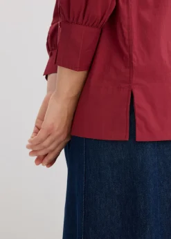 Clearance Blusa oversize con mangas voluminosas Mujer Esenciales|Camisas Y Blusas