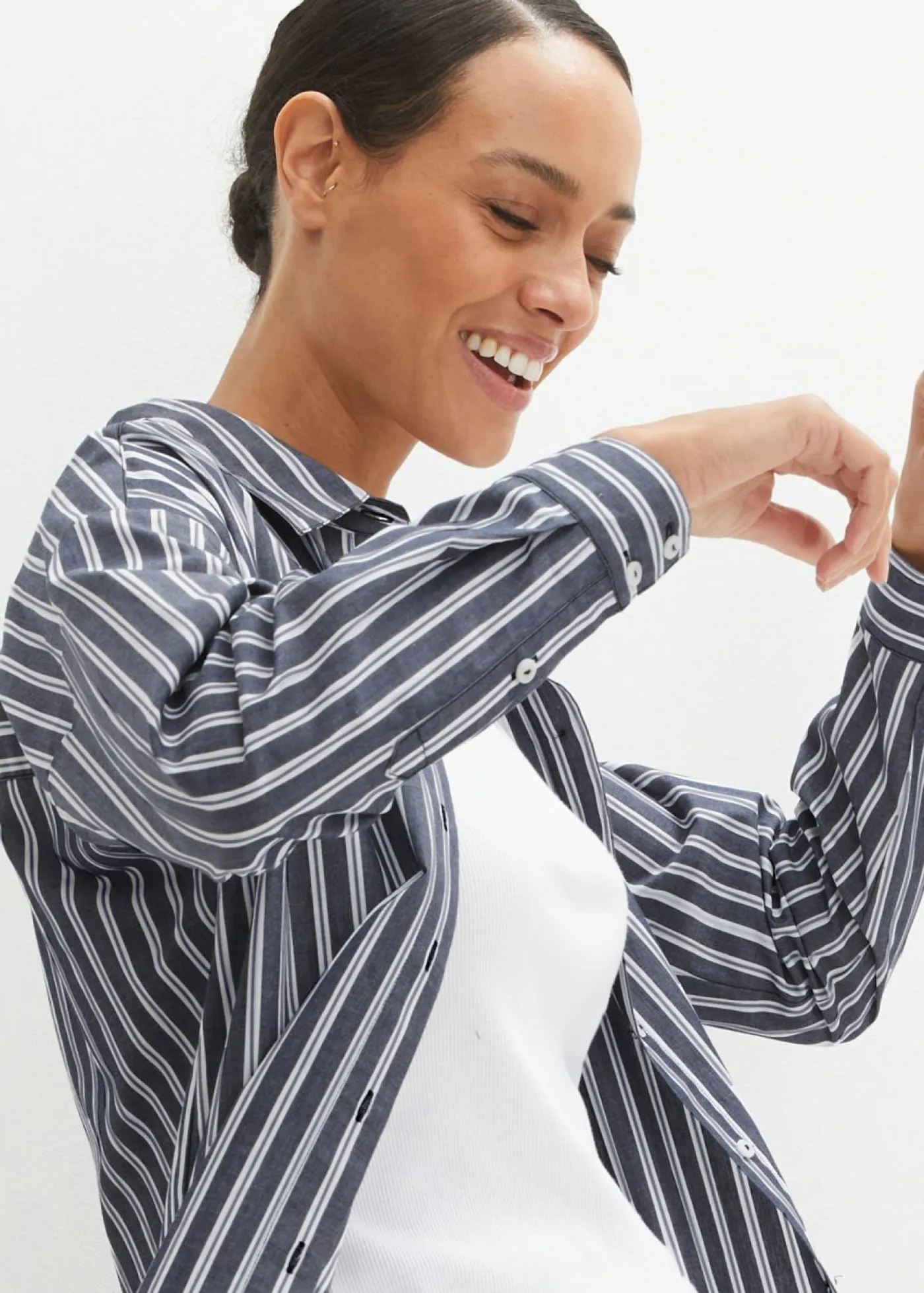 Hot Blusa oversize de algodón puro Mujer Camisas Y Blusas