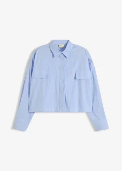 New Blusa oversize de mezcla de algodón Mujer Camisas Y Blusas