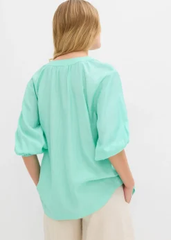 Blusa oversize de mezcla de viscosa suave Mujer Camisas Y Blusas