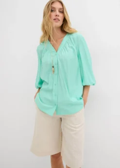Blusa oversize de mezcla de viscosa suave Mujer Camisas Y Blusas