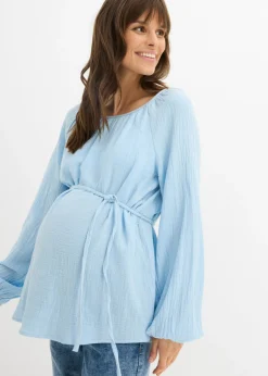 Sale Blusa premamá de muselina pura de algodón Mujer Premamá