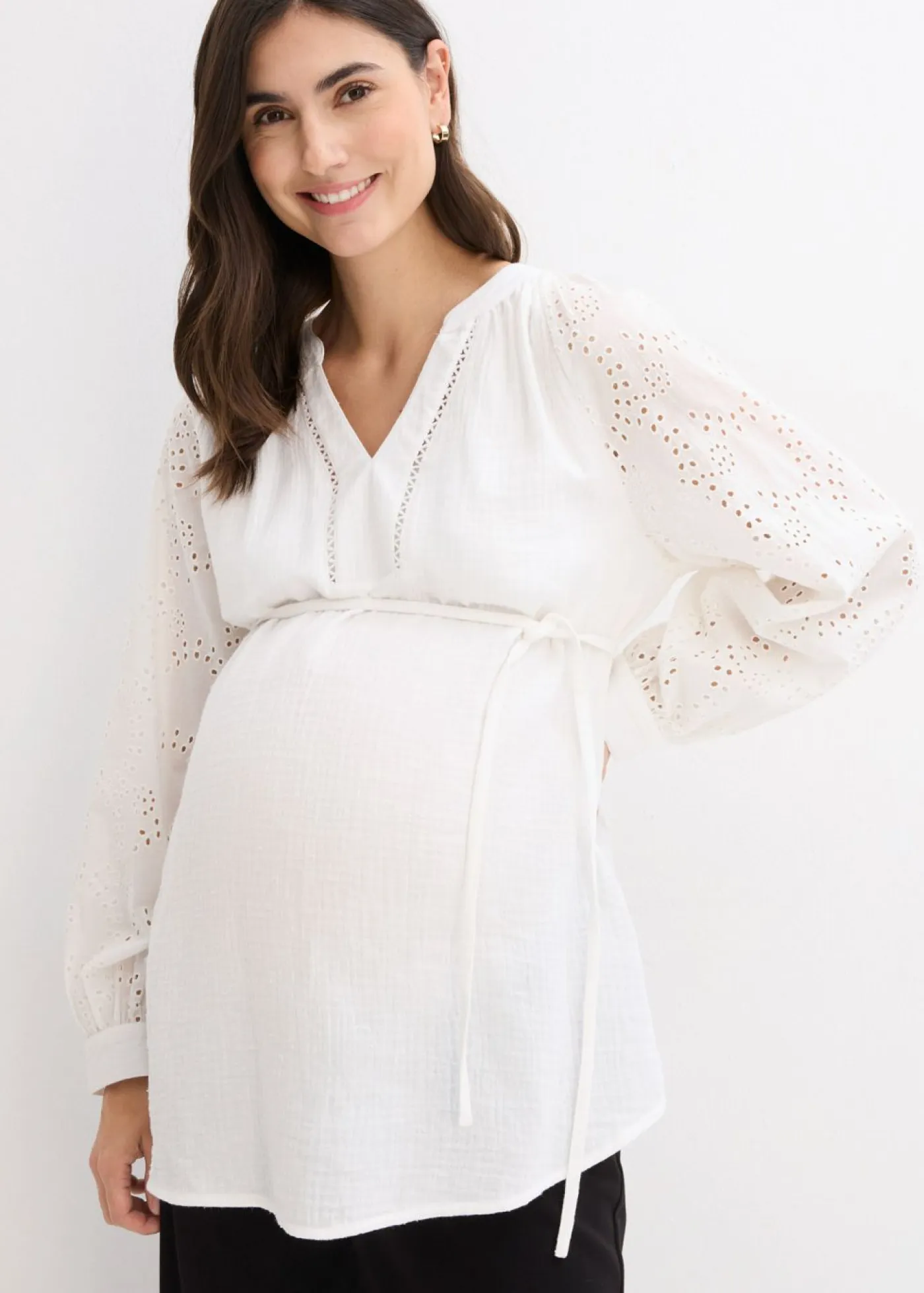 Online Blusa premamá de muselina de algodón Mujer Premamá