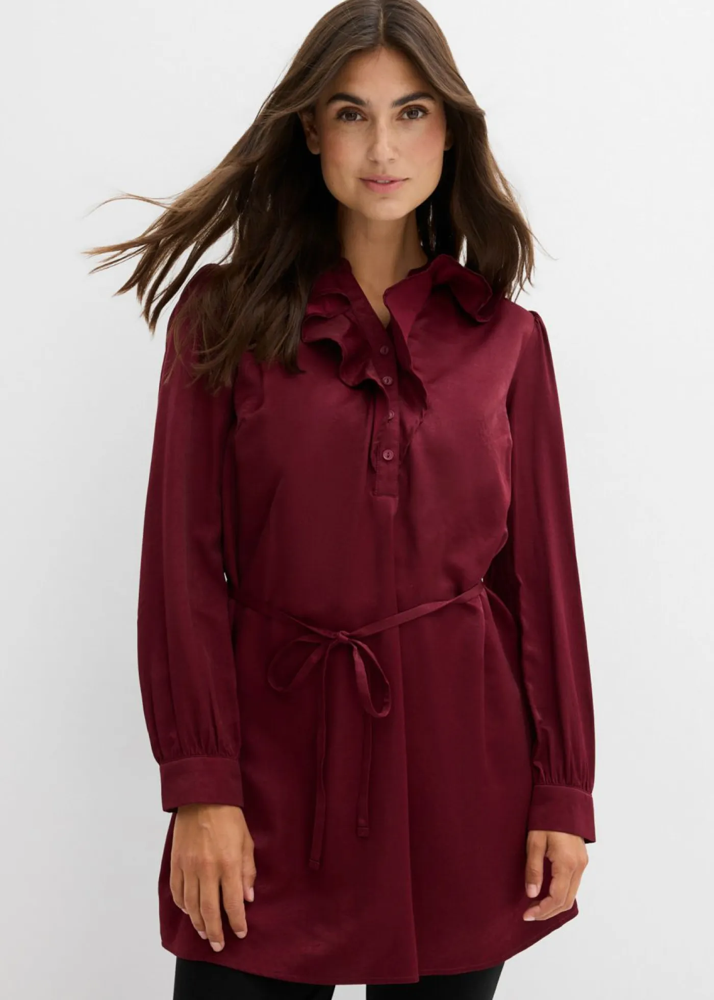 Hot Blusa premamá de satén fluido Mujer Premamá