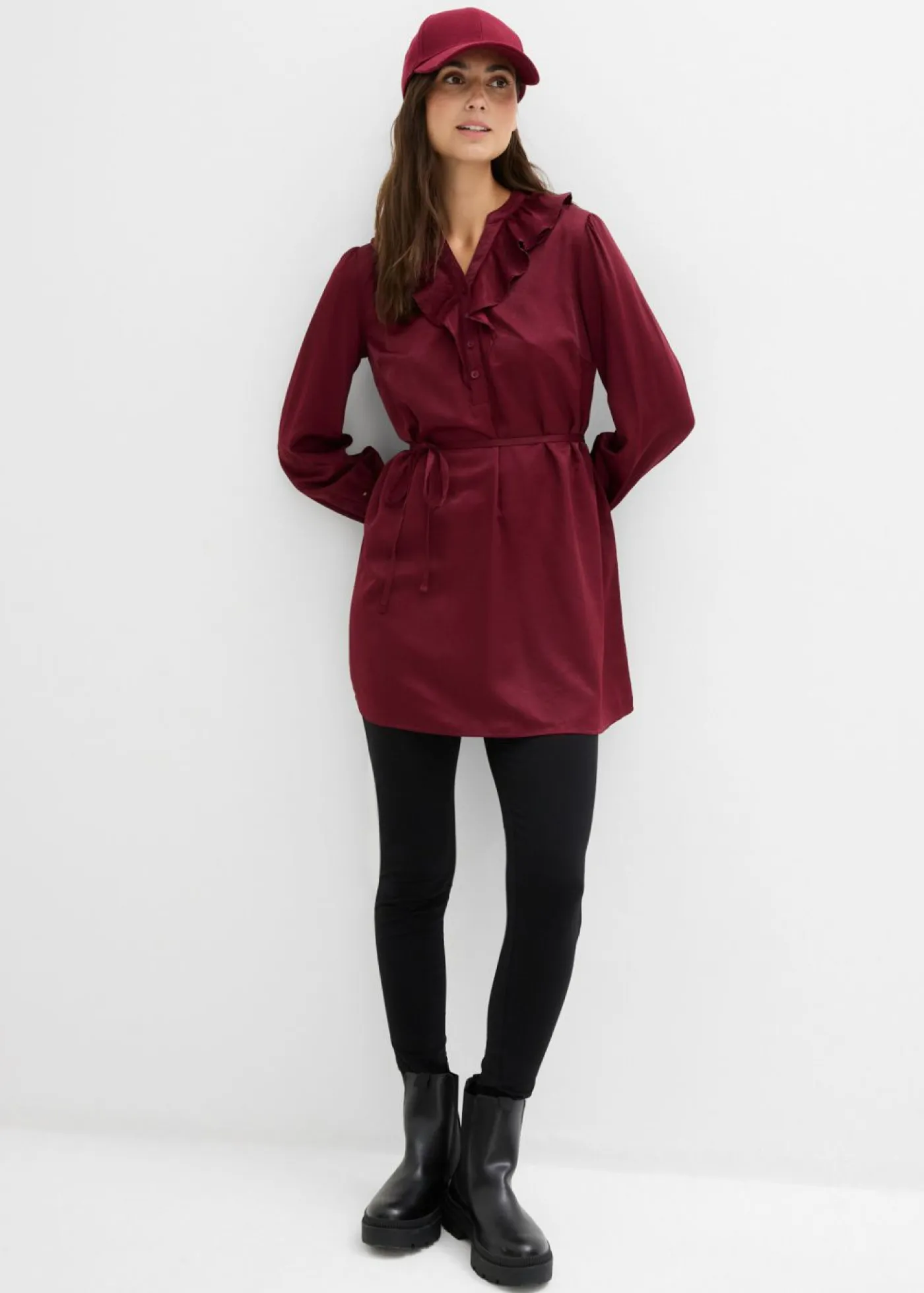Hot Blusa premamá de satén fluido Mujer Premamá