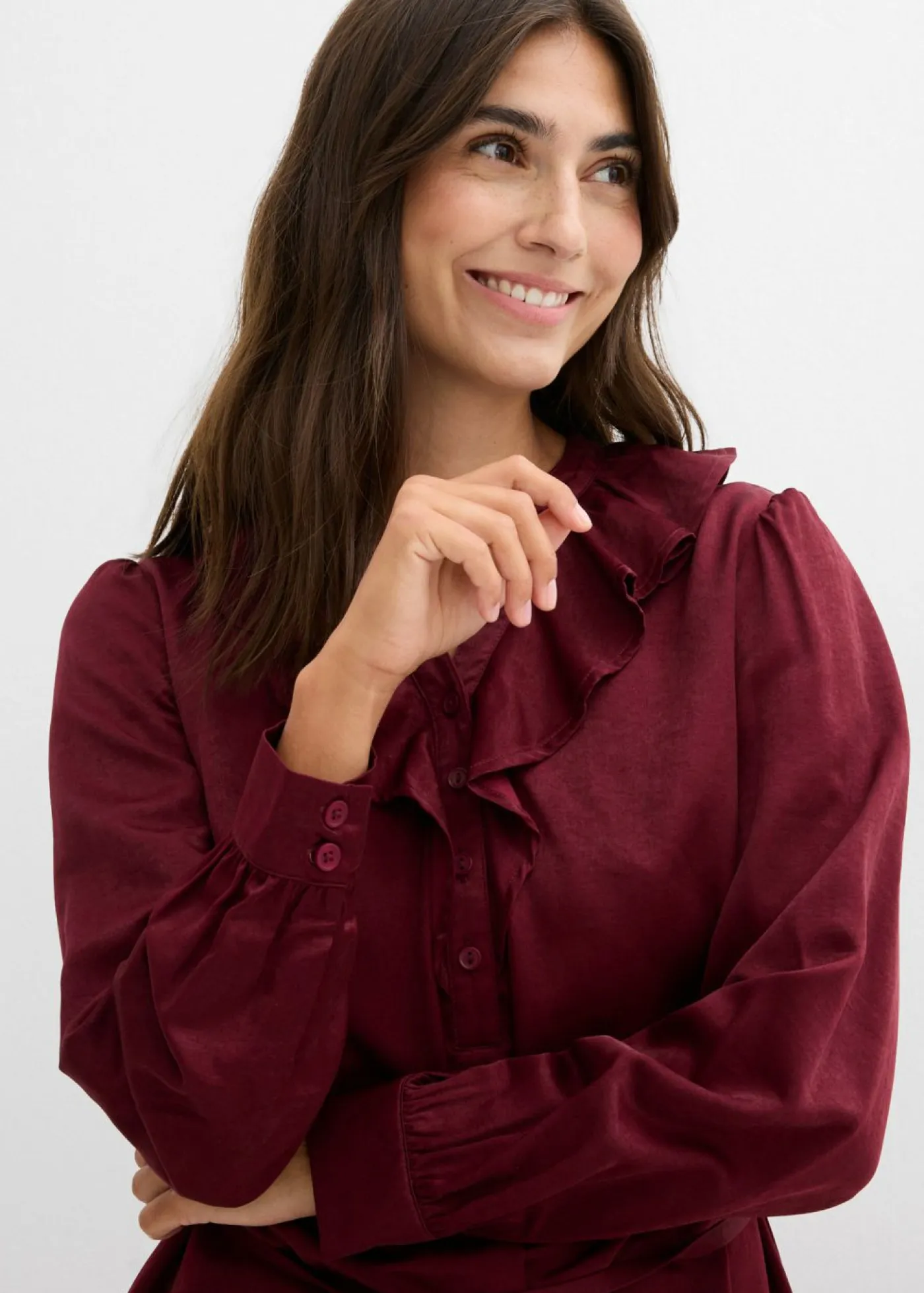 Hot Blusa premamá de satén fluido Mujer Premamá