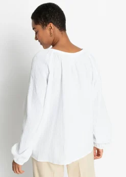 New Blusa sin cierre de muselina ligera Mujer Camisas Y Blusas|Novedades