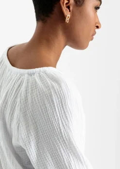New Blusa sin cierre de muselina ligera Mujer Camisas Y Blusas|Novedades