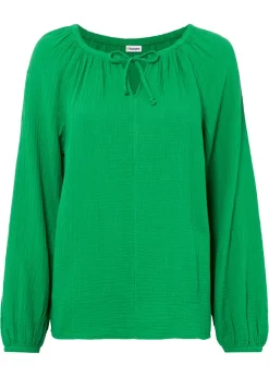 Best Blusa sin cierre de muselina ligera Mujer Camisas Y Blusas|Novedades
