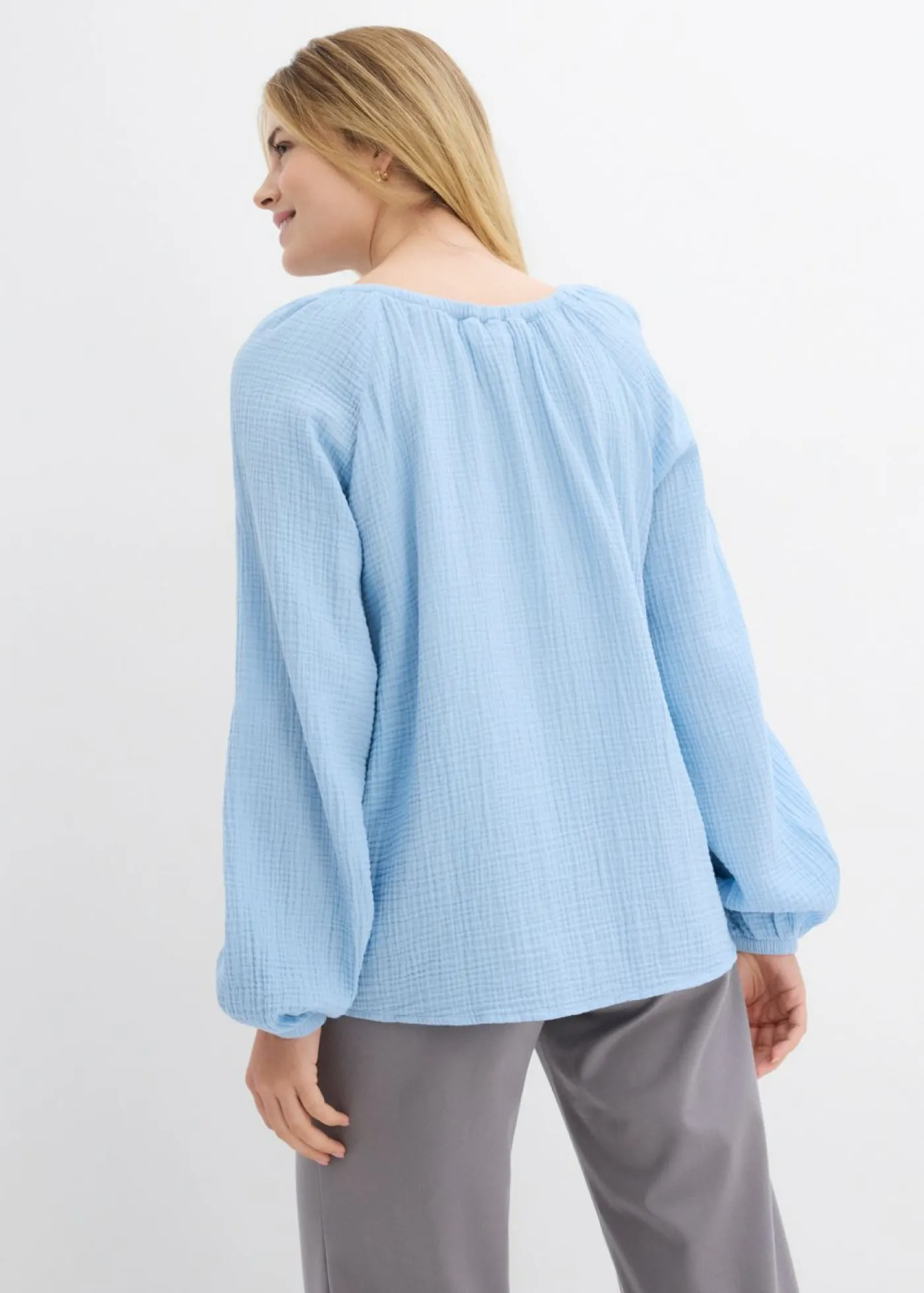 Hot Blusa sin cierre de muselina ligera Mujer Camisas Y Blusas|Novedades
