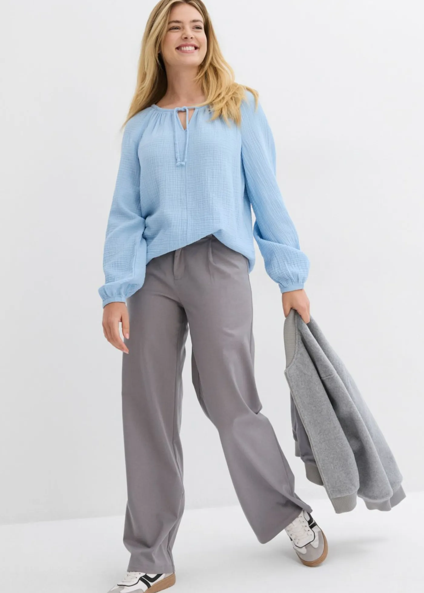 Hot Blusa sin cierre de muselina ligera Mujer Camisas Y Blusas|Novedades