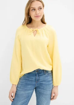 Outlet Blusa sin cierre de muselina ligera Mujer Camisas Y Blusas|Novedades
