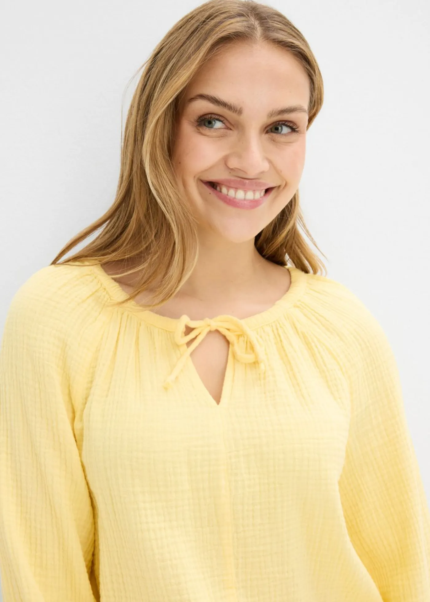 Sale Blusa sin cierre de muselina ligera Mujer Camisas Y Blusas|Novedades