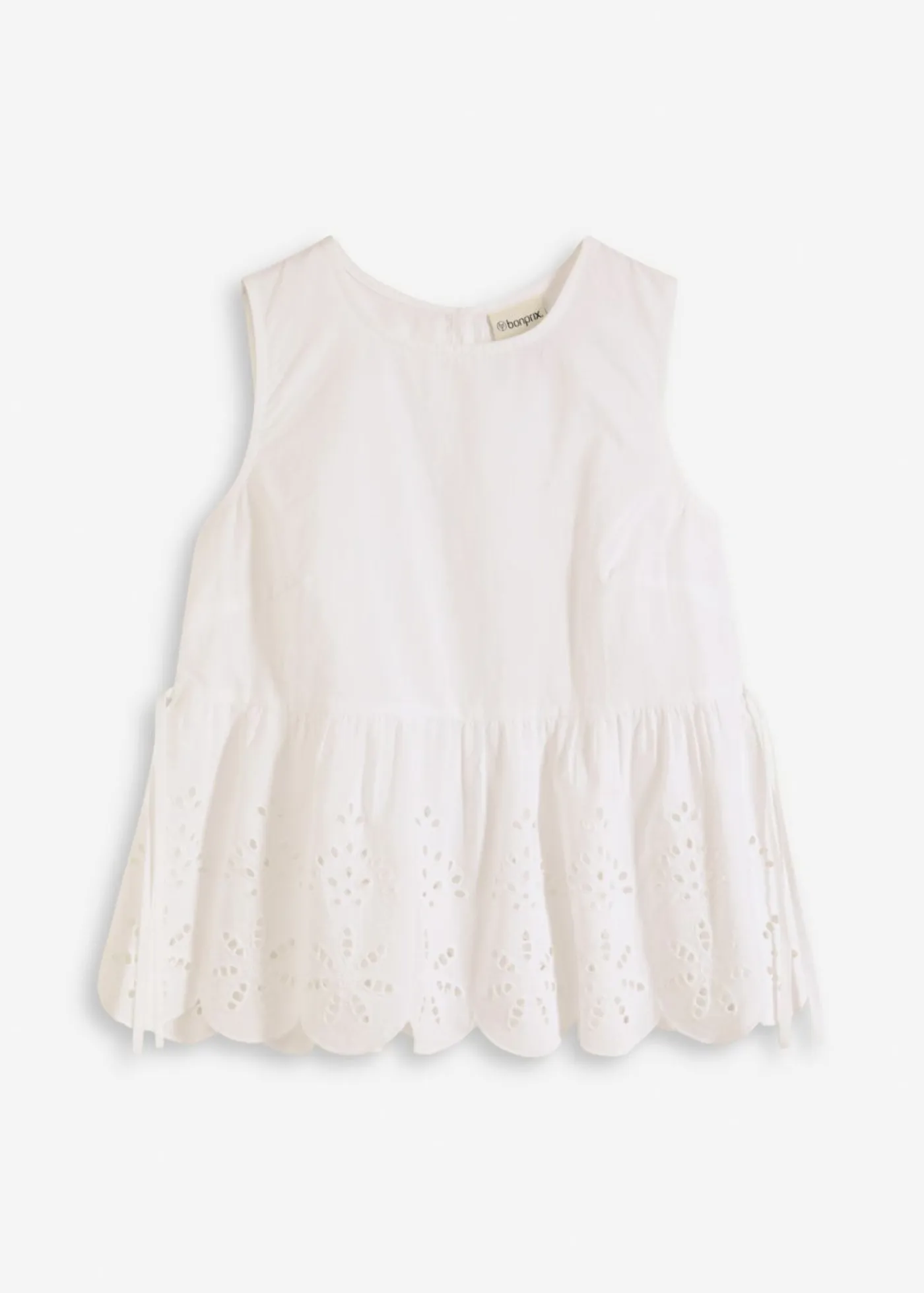 Discount Blusa sin mangas con abertura y bordado calado Mujer Camisas Y Blusas|Camisetas