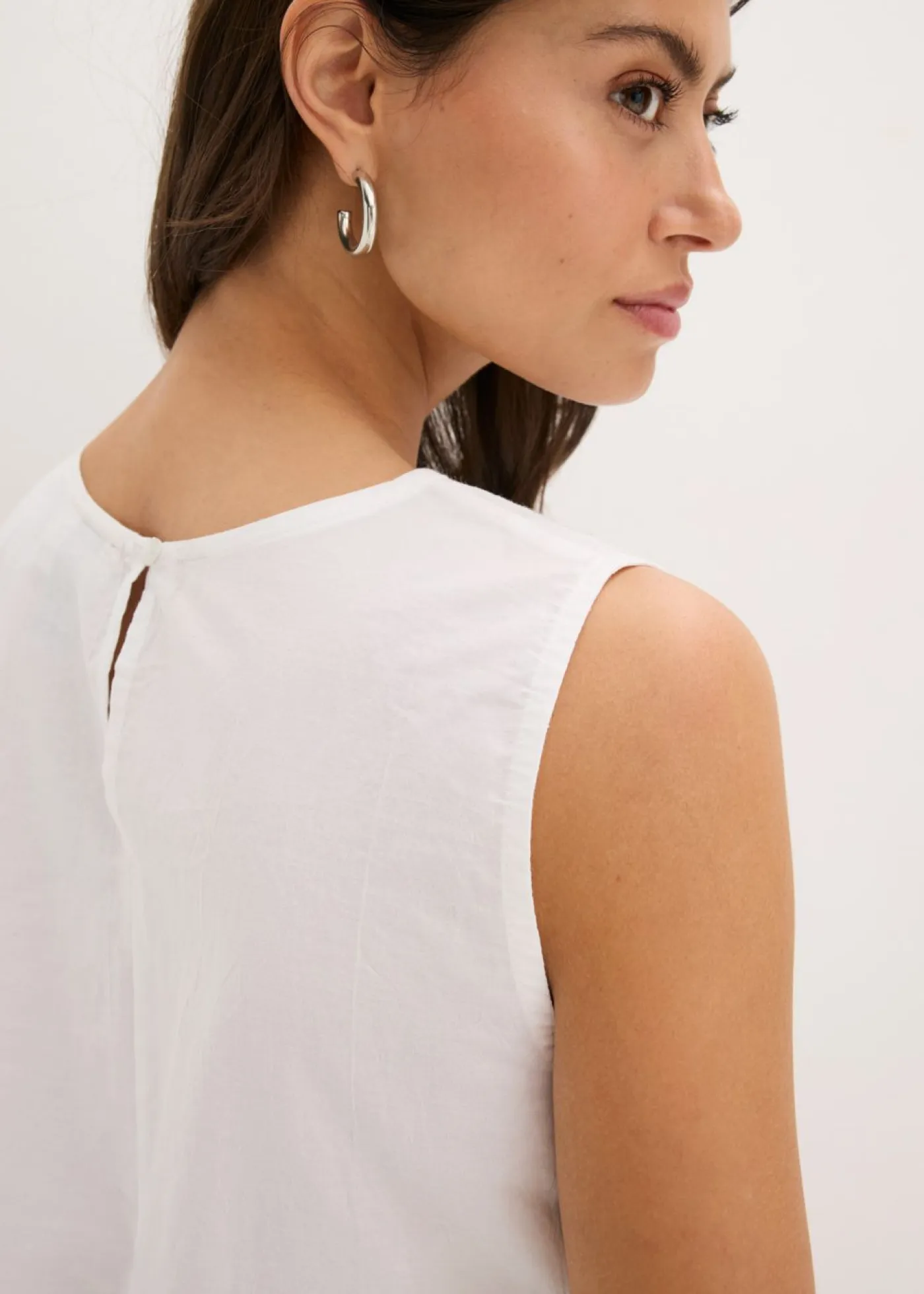 Discount Blusa sin mangas con abertura y bordado calado Mujer Camisas Y Blusas|Camisetas