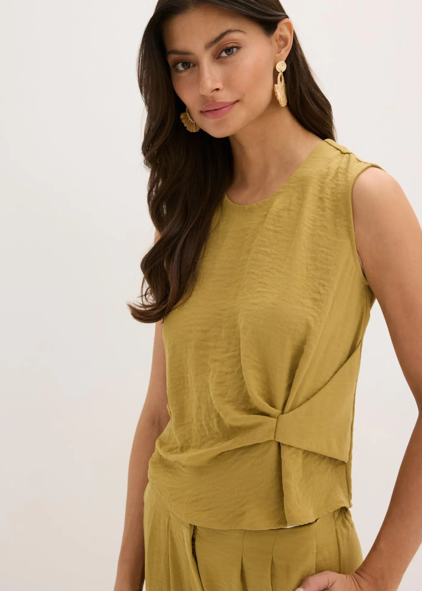 Best Blusa sin mangas con nudos Mujer Camisas Y Blusas|Camisetas