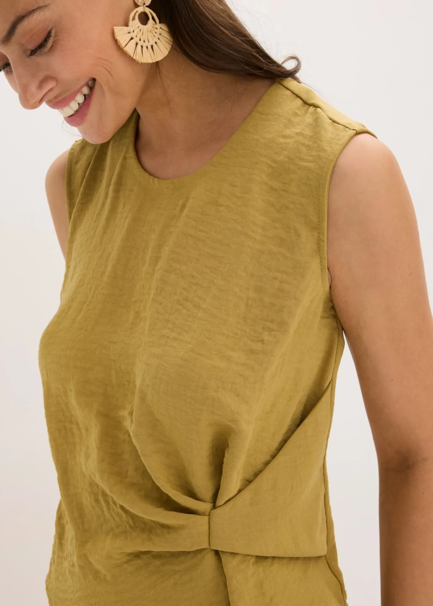 Best Blusa sin mangas con nudos Mujer Camisas Y Blusas|Camisetas