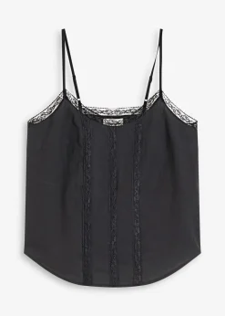 Online Blusa sin mangas de algodón puro con bordado calado Mujer Camisas Y Blusas|Camisetas