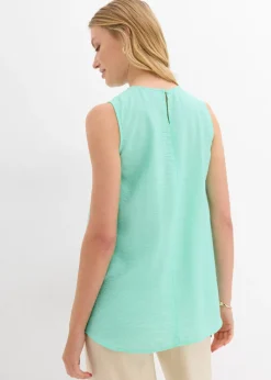 Best Blusa sin mangas de mezcla de viscosa fluida Mujer Camisas Y Blusas|Camisetas