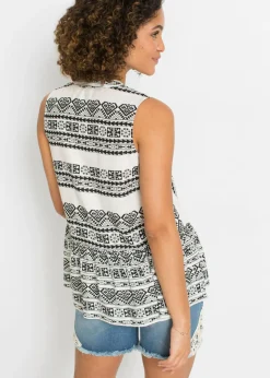Clearance Blusa sin mangas de viscosa suave Mujer Camisas Y Blusas|Camisetas