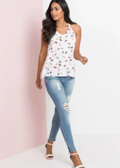 Best Blusa sin mangas de viscosa pura Mujer Camisas Y Blusas|Camisetas