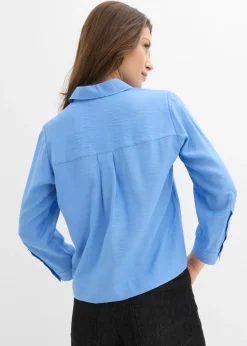 Hot Blusa tipo boxy de mezcla de viscosa Mujer Camisas Y Blusas|Novedades