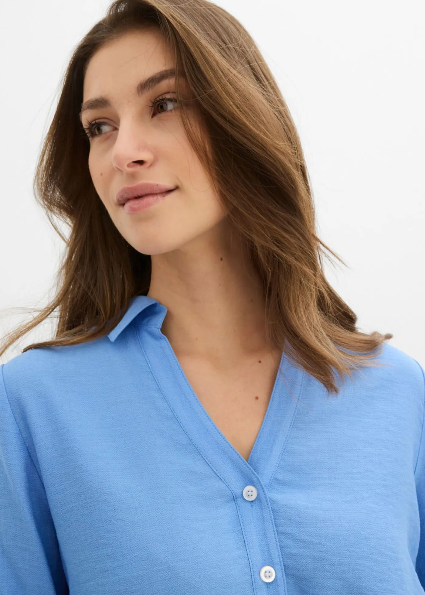 Hot Blusa tipo boxy de mezcla de viscosa Mujer Camisas Y Blusas|Novedades